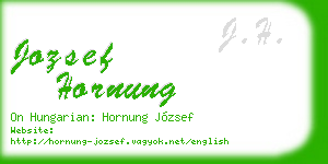 jozsef hornung business card